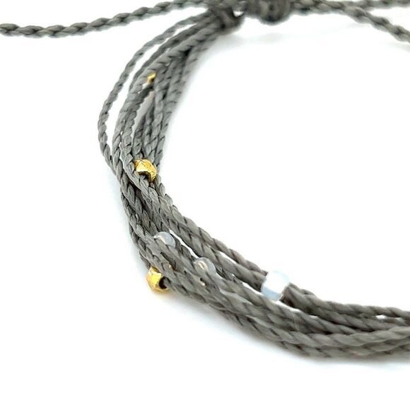 Pura Vida Gray Strand with Beads Bracelet - Picture 2 of 3